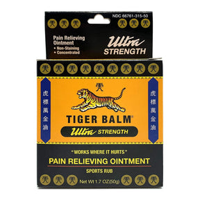 Tiger Balm Ultra Strength Pain Relieving Ointment, 11% Camphor/Menthol, 50 g - 39278031541 - LL Medico