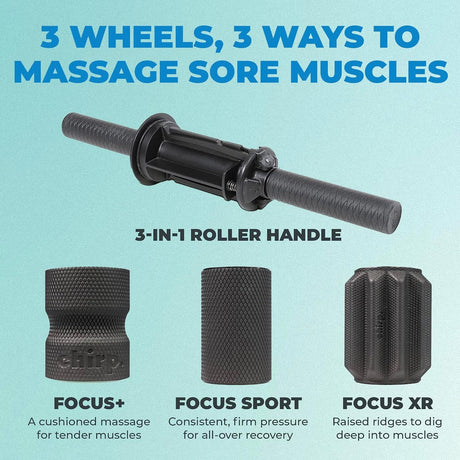 Hand-held Massager Chirp 5 Inch Wheel Length X 15-1/2 Inch Roller