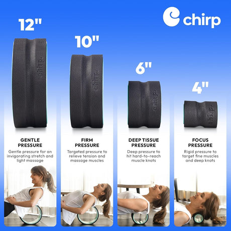 Massage Wheel Set Chirp 4 / 6/ 10 Inch Diameter X 5 Inch Width