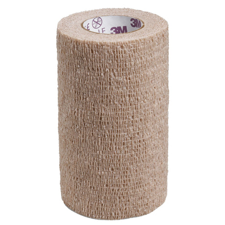 3M Coban LF Cohesive Bandage, Self-Adherent Closure, Tan, Elastic / Nonwoven, Sterile Latex-Free, Standard Compression - 2083S-Single - LL Medico
