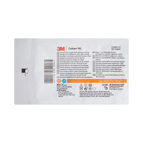 3M Coban LF Cohesive Bandage, Self-Adherent Closure, Tan, Elastic / Nonwoven, Sterile Latex-Free, Standard Compression - 2083S-Single - LL Medico