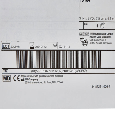 3M Coban LF, Self-Adherent Cohesive Bandage, Tan, Elastic Nonwoven, Latex-Free, Non-Sterile, Standard Compression - 2082-Single - LL Medico