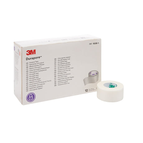 3M Durapore Surgical Tape, box of 12 with single roll