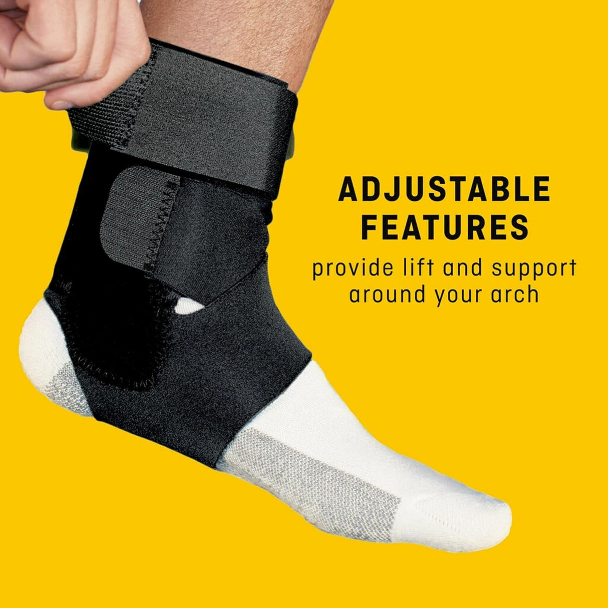 3M Futuro Ankle Performance Stabilizer, Adjustable, One Size Fits Most, Black - 46645ENR-Single - LL Medico