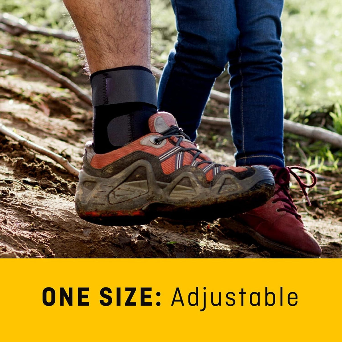 3M Futuro Ankle Performance Stabilizer, Adjustable, One Size Fits Most, Black - 46645ENR-Single - LL Medico