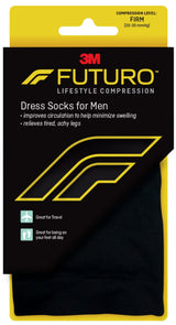3M Futuro Dress Socks for Men, Firm Compression, Calf High, Black - 71035BLEN-Pair - LL Medico