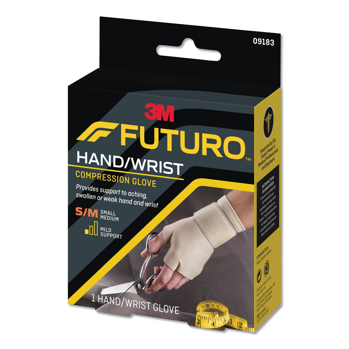 3M Futuro Hand/Wrist Compression Glove, Fingerless, Small/Medium - 09183ENR-Single - LL Medico