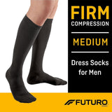 3M Futuro Lifestyle Compression Dress Socks for Men Firm 20-30 mmHg, Black, X-Large - 71037EN-Pair - LL Medico