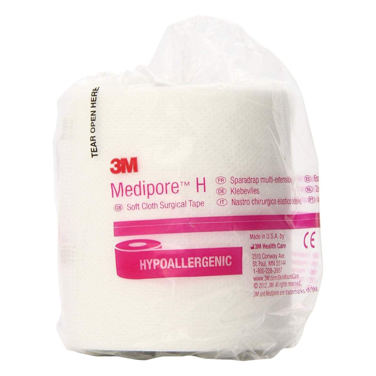 3M Medipore H Soft Cloth Surgical Tape, Non-Sterile, 3" x 10 Yard - 2863-Single - LL Medico