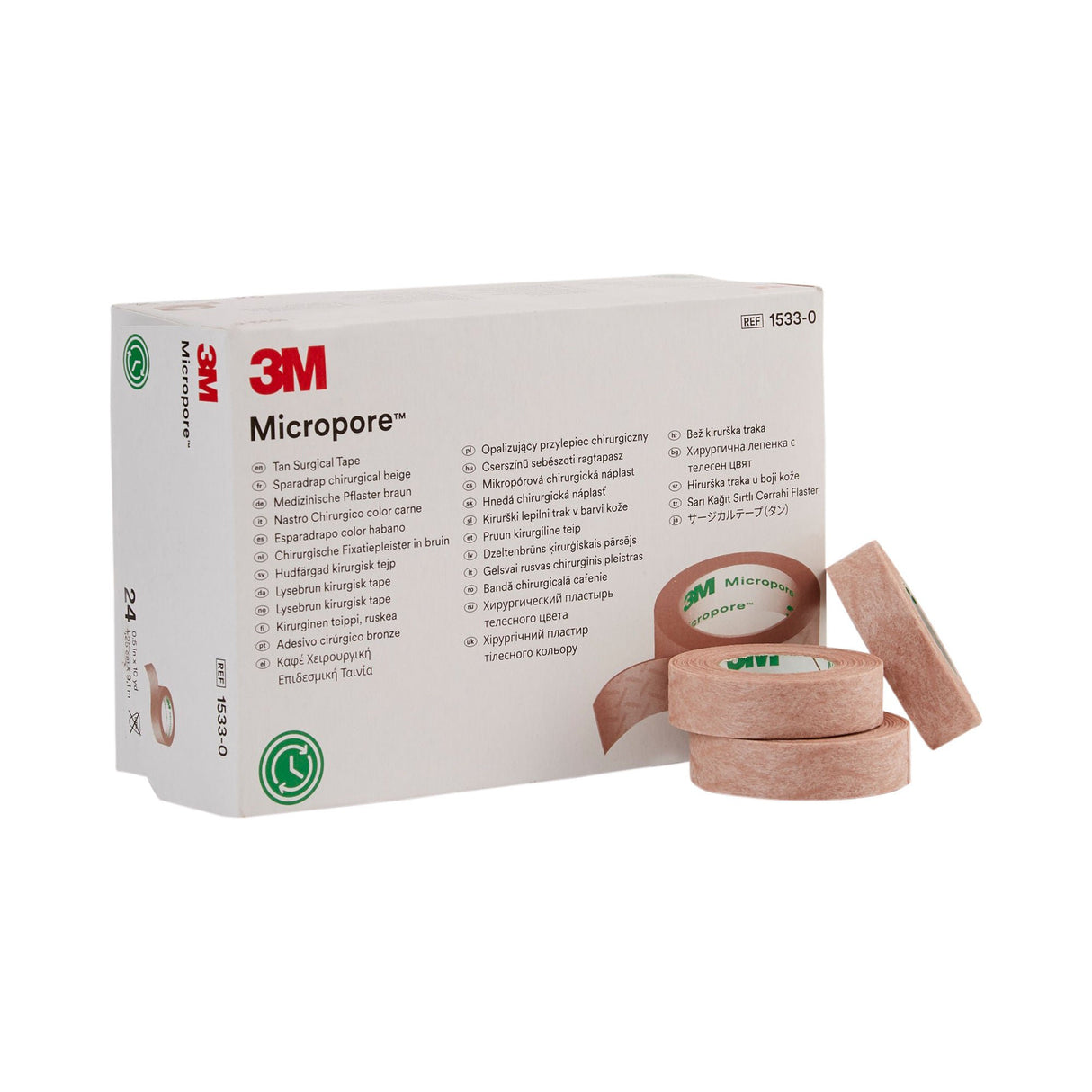 3M Micropore Paper Medical Tape, 1/2 Inch x 10 Yard, Tan