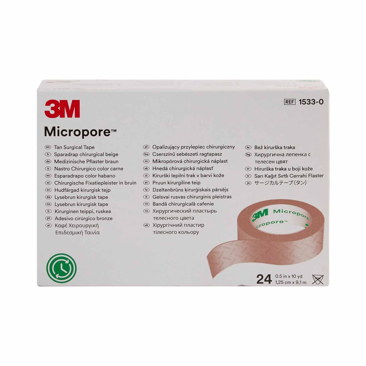 3M Micropore Paper Medical Tape, 1/2 Inch x 10 Yard, Tan
