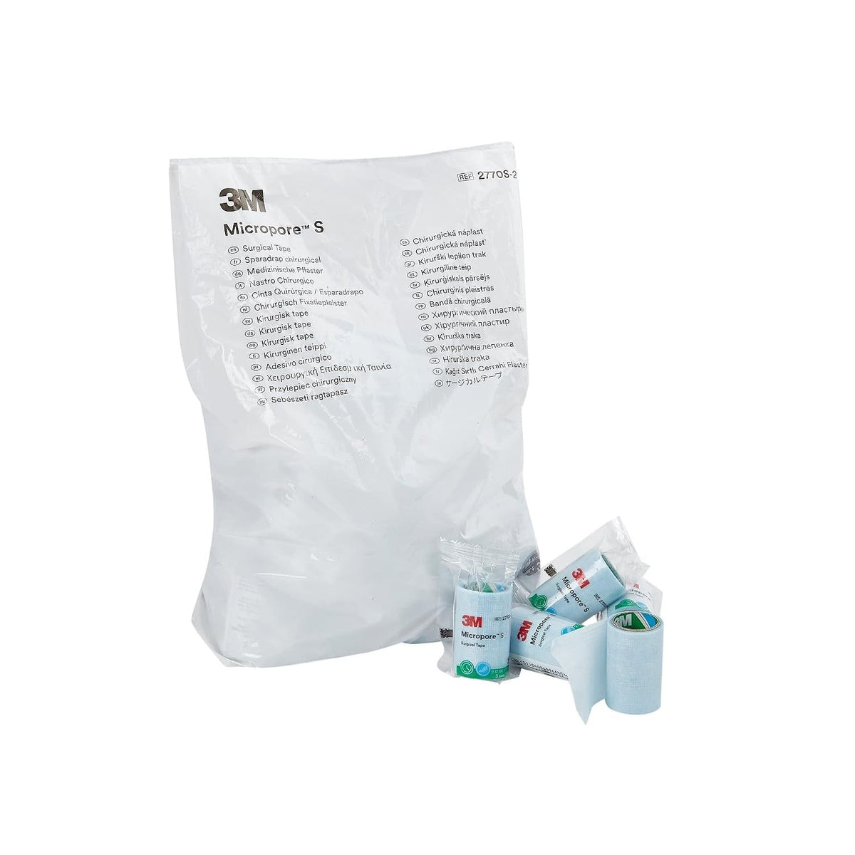 3M Micropore S Silicone Medical Tape, Non-Sterile, Blue, 2" x 1 1/2 Yard - 2770S-2-Single - LL Medico