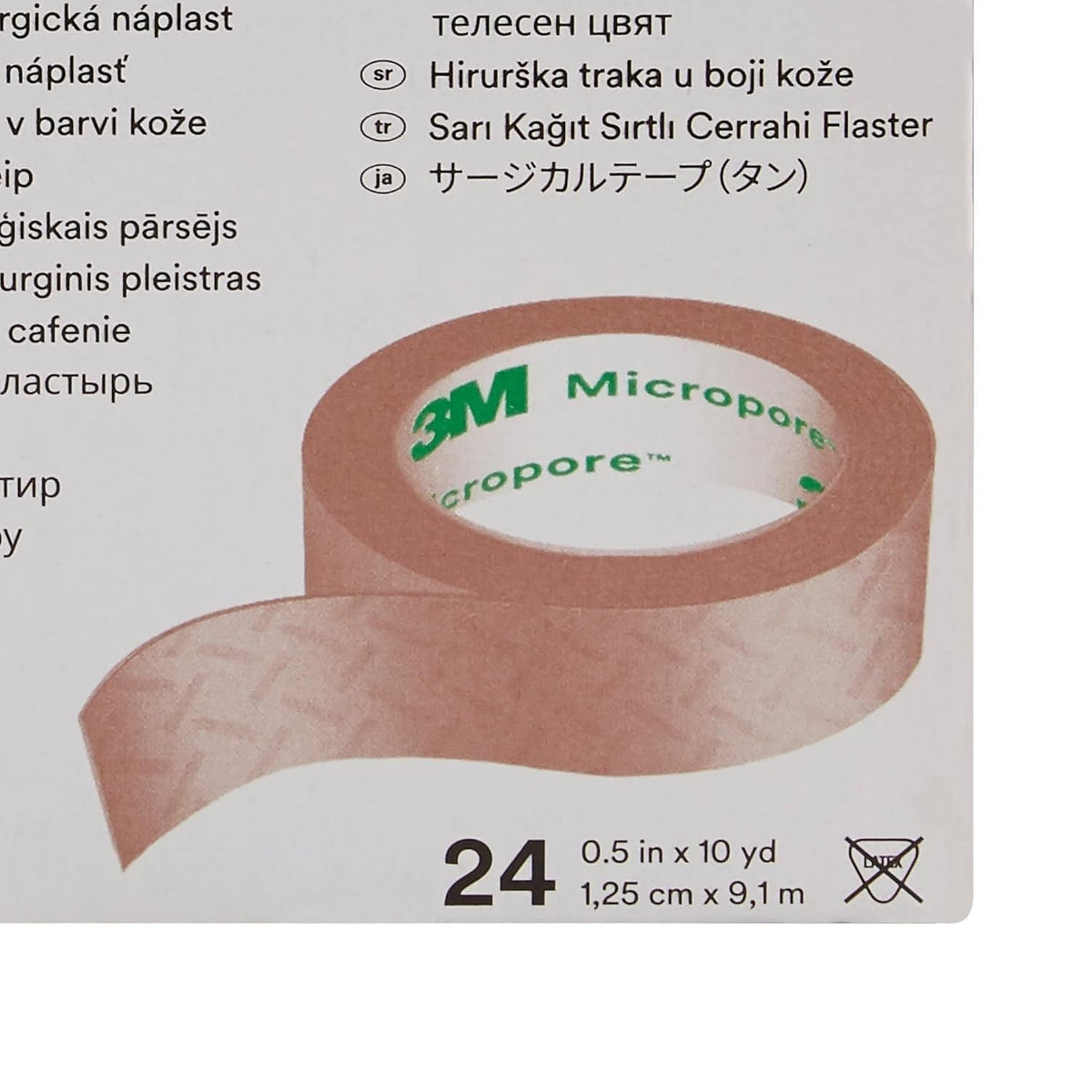 3M Micropore Tan Paper Surgical Tape, Non-Sterile, 1/2" x 10 Yard - 1533-0-Box - LL Medico