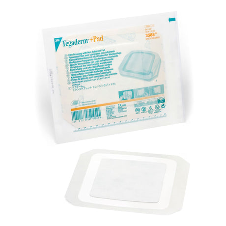 3M Tegaderm +Pad Transparent Film Dressing with Non-Adherent Pad, Sterile - 3588-Box - LL Medico