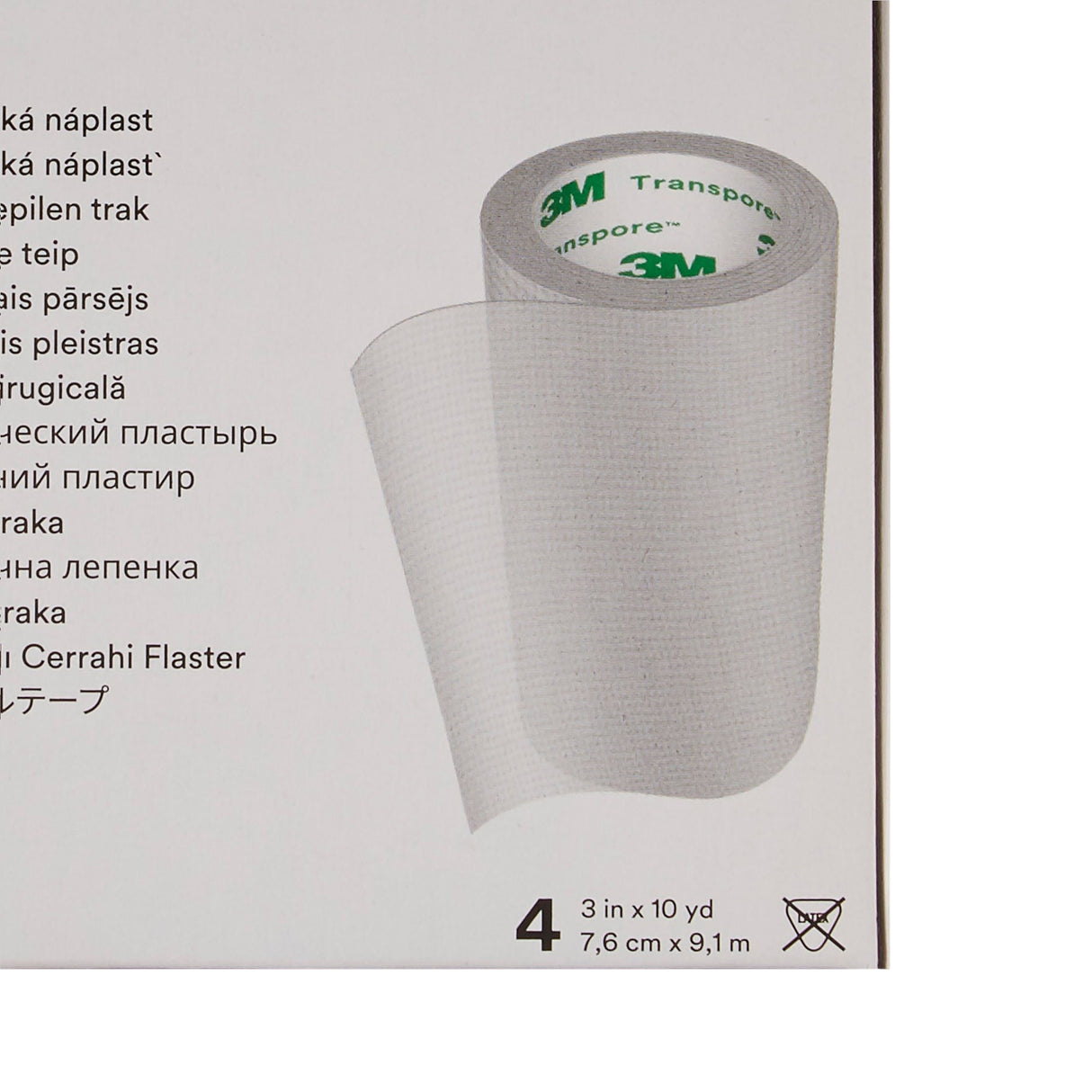 3M Transpore Plastic Medical Tape, 3 Inch x 10 Yard, Transparent