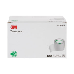 3M Transpore Plastic Medical Tape, Non-Sterile, 1" x 1.5 Yard, Transparent - 1527S-1-Box - LL Medico