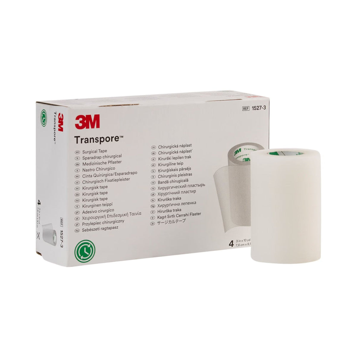 3M Transpore Plastic Medical Tape, Non-Sterile, Transparent, 3" x 10 Yard - 1527-3-Single - LL Medico
