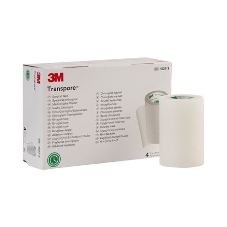 3M Transpore Medical Tape, box of 4 with single roll