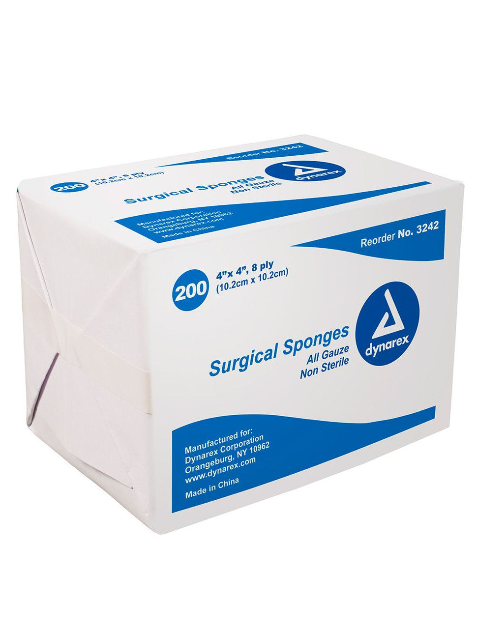 dynarex Sterile Gauze Sponge, 4 x 4 Inch, 8-Ply