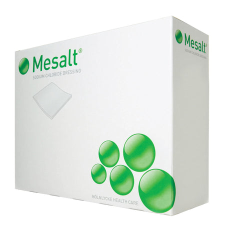 Molnlycke Mesalt Sodium Chloride Impregnated Dressing, Square Folded Sterile - 285580 - LL Medico