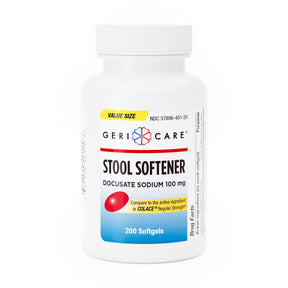 Geri-Care Stool Softener, Docusate Sodium 100 mg, Softgel - 401-20-GCP - LL Medico