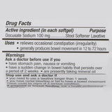 Geri-Care Stool Softener, Docusate Sodium 100 mg, Softgel - 401-20-GCP - LL Medico