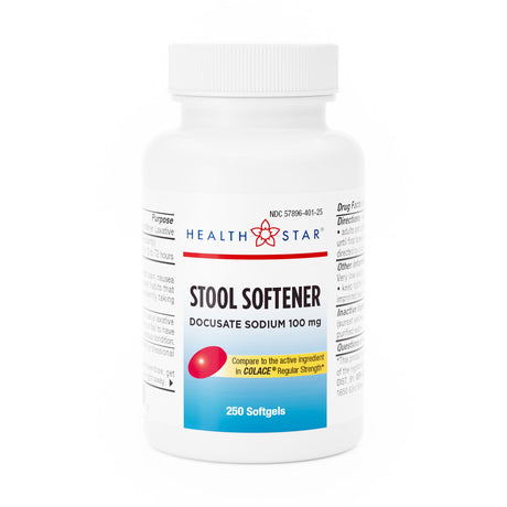 Geri-Care Docusate Sodium Stool Softener, 100 mg, Softgel