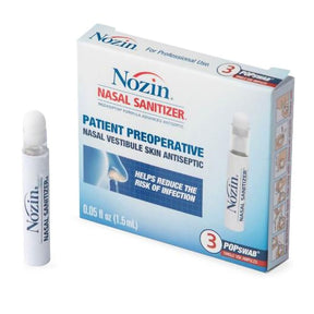Nozin Nasal Sanitizer POPswab Antiseptic Nasal Swab, Ethyl Alcohol 62%, 1.5 mL Ampule - 401101101 - LL Medico