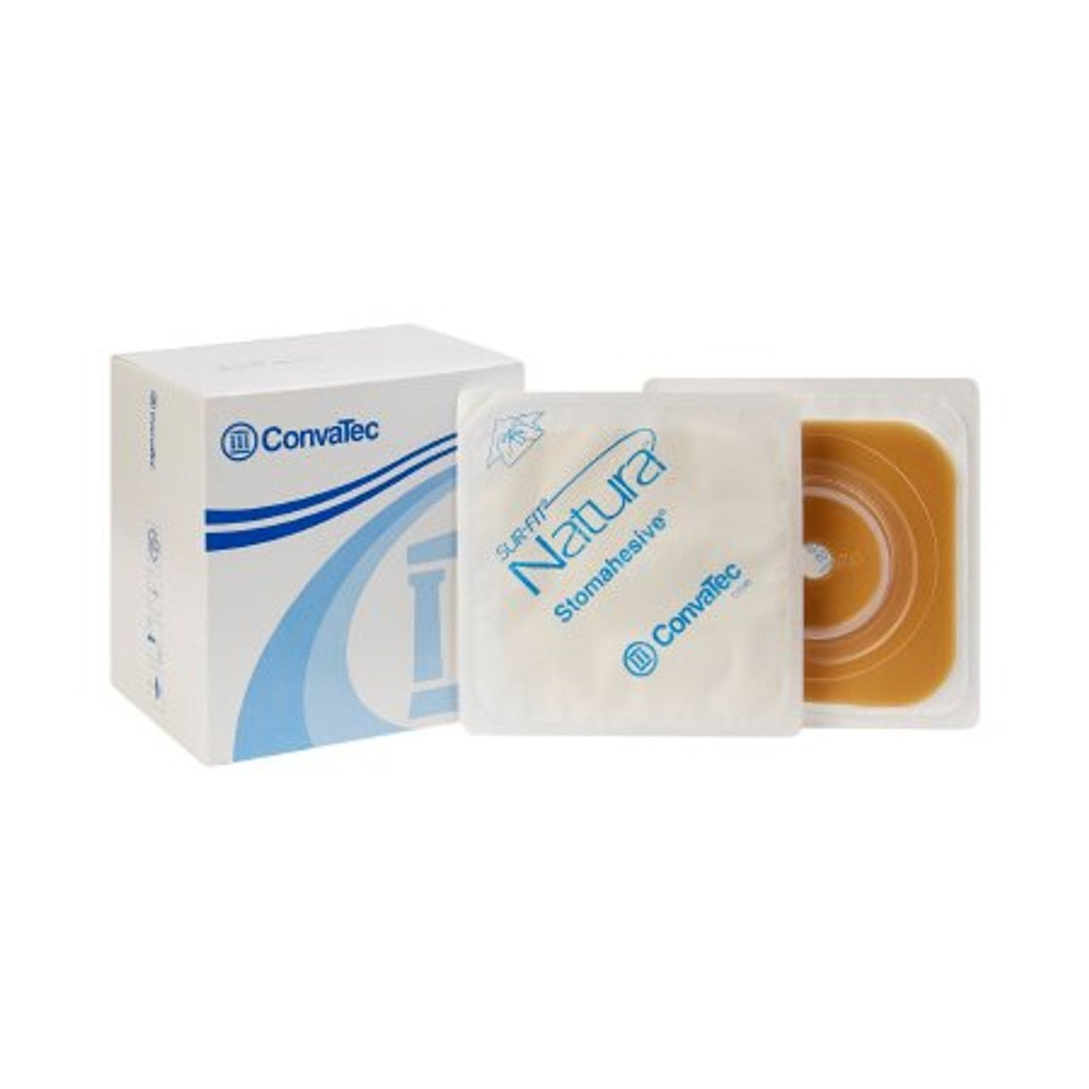 ConvaTec Sur-Fit Natura Two-Piece Skin Barrier, Flat, Cut-to-Fit, 57 mm Flange, Stomahesive, Extended Wear, without Tape - 401576-Single - LL Medico