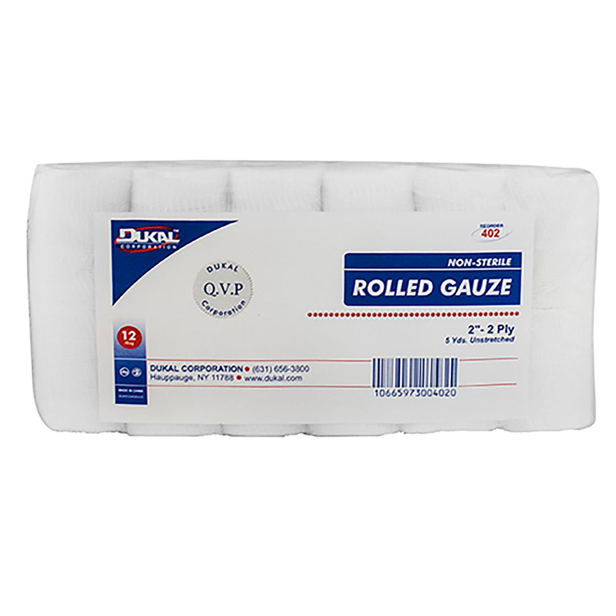 Dukal Conforming Bandage, 2 Inch x 5 Yard, Two-Ply