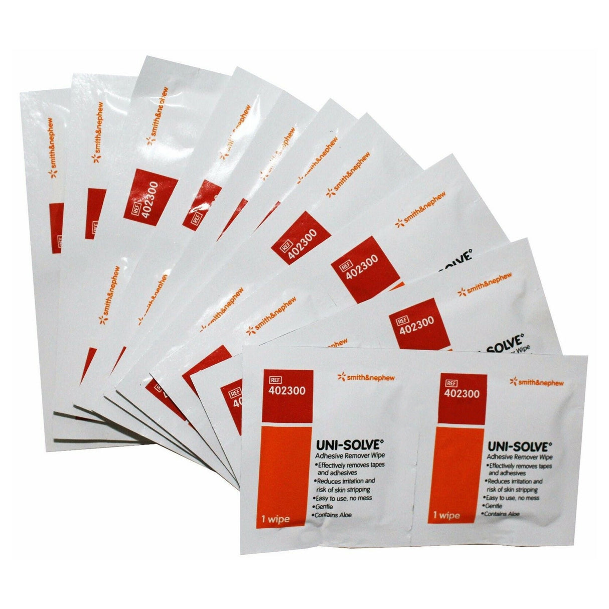Smith & Nephew Uni-Solve Adhesive Remover, 2.5 x 2.5 Inch Wipe
