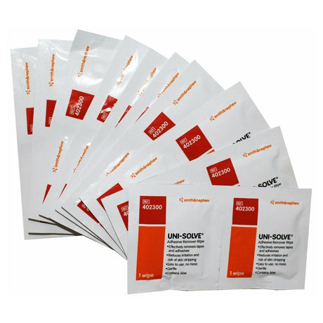 Smith & Nephew Uni-Solve Adhesive Remover, 2.5 x 2.5 Inch Wipe