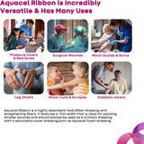 ConvaTec Aquacel Ribbon Hydrofiber Gelling Fiber Wound Dressing, ¾ x 18 Inch