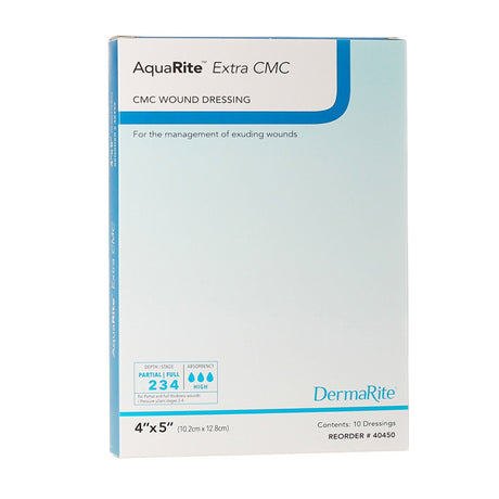 Dermarite AquaRite Extra CMC Gelling Fiber Wound Dressing, 4 x 5 Inch