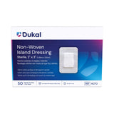 Dukal Island Dressing, With Border, 2 x 3", White, Nonwoven, Sterile - 4070-Box - LL Medico