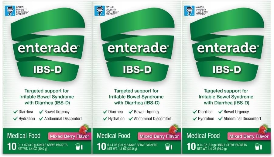 enterade IBS-D Oral Supplement Powder, Mixed Berry, 30 Packets