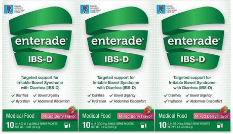 enterade IBS-D Oral Supplement Powder, Mixed Berry, 30 Packets