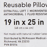 Bed Pillow McKesson 19 X 25 Inch White Reusable