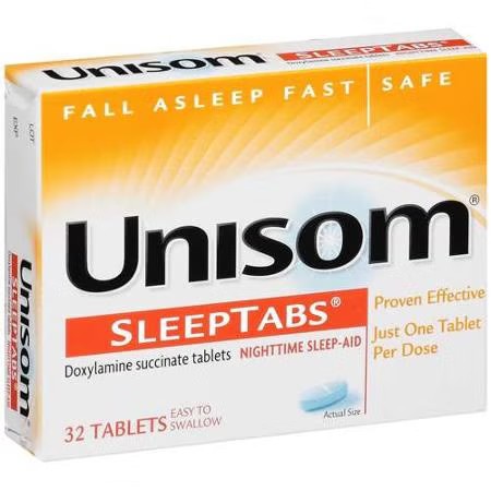 Unisom SleepTabs Nighttime Sleep-Aid, Doxylamine Succinate, 25 mg, Tablet