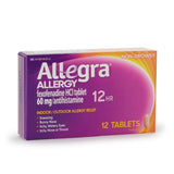 Allegra Adult 12-Hour Allergy Relief Tablets, Fexofenadine HCl 60 mg, Non-Drowsy - 41167413102 - LL Medico