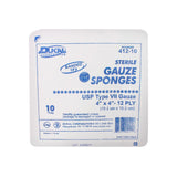 Dukal Sterile USP Type VII Gauze Sponge, 4 x 4 Inch, 12-Ply