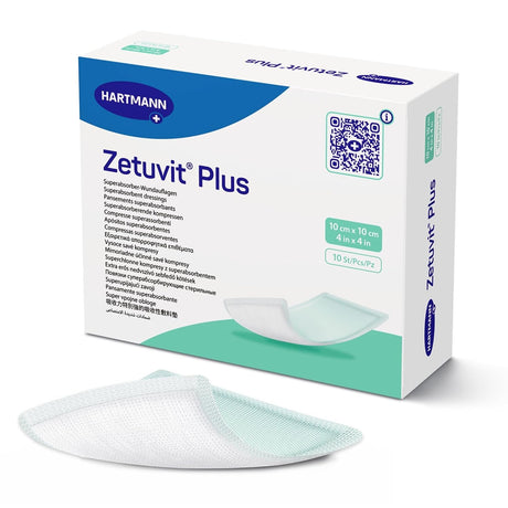 Hartmann Zetuvit Plus Sterile Superabsorbent Dressing, 4 x 4 Inch