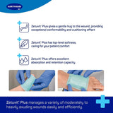 Hartmann Zetuvit Plus Sterile Superabsorbent Dressing, 4 x 4 Inch