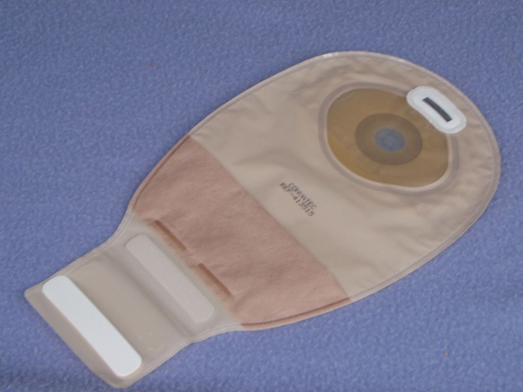 ConvaTec Esteem+ One-Piece Pouch, Flat, Beige, 12-Inch, with Filter