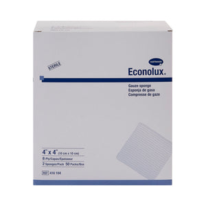 Hartmann Econolux Sterile Gauze Sponge, 4 x 4 Inch, Eight-Ply