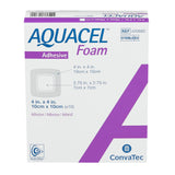 Aquacel Foam Dressing with Border, Silicone Adhesive, 4 x 4", Waterproof Film Backing, Square, Tan, Sterile - 420680-Single - LL Medico