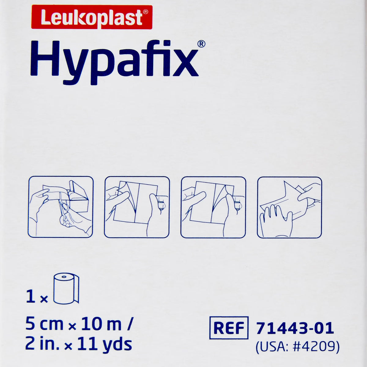 BSN Medical Hypafix Nonwoven Dressing Retention Tape, White, Non-Sterile, 2" x 10 Yard - 4209 - LL Medico