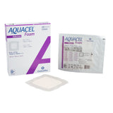 Aquacel Foam Dressing, Waterproof Silicone Adhesive with Border, 6" x 6", Square, Tan Foam, Sterile - 422350-Single - LL Medico