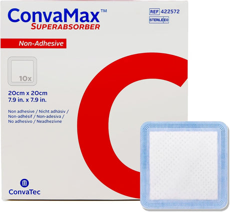 ConvaTec ConvaMax Superabsorber Super Absorbent Dressing, 8 x 8 Inch