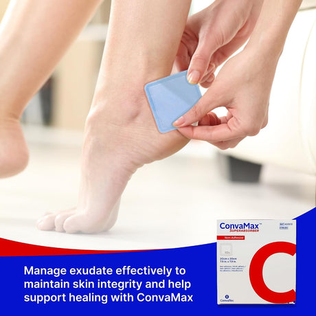 ConvaTec ConvaMax Superabsorber Super Absorbent Dressing, 8 x 8 Inch